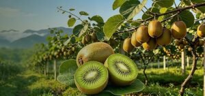 Kiwifruit orchard at the northern foot of the Qinling Mountains, Zhouzhi, Shaanxi, China